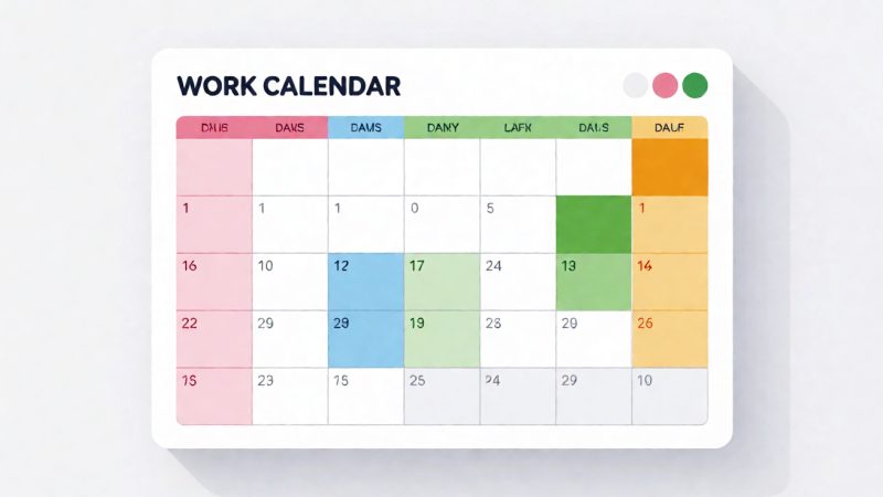 工作日历 示意图